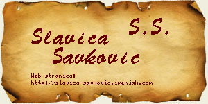Slavica Savković vizit kartica